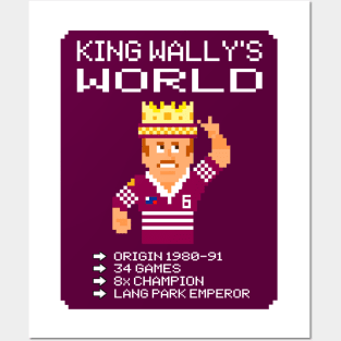 OG FOOTY - QLD State of Origin - Wally Lewis - KING WALLY'S WORLD Posters and Art